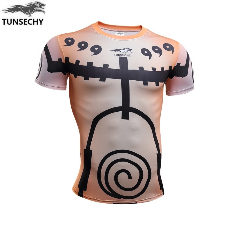 2017 TUNSECHY 오리지널 브랜드 나루토 무늬 T 셔츠 우즈 마키 애니메이션 T 셔츠 티셔츠 플러스 사이즈 갑옷 의상 티셔츠